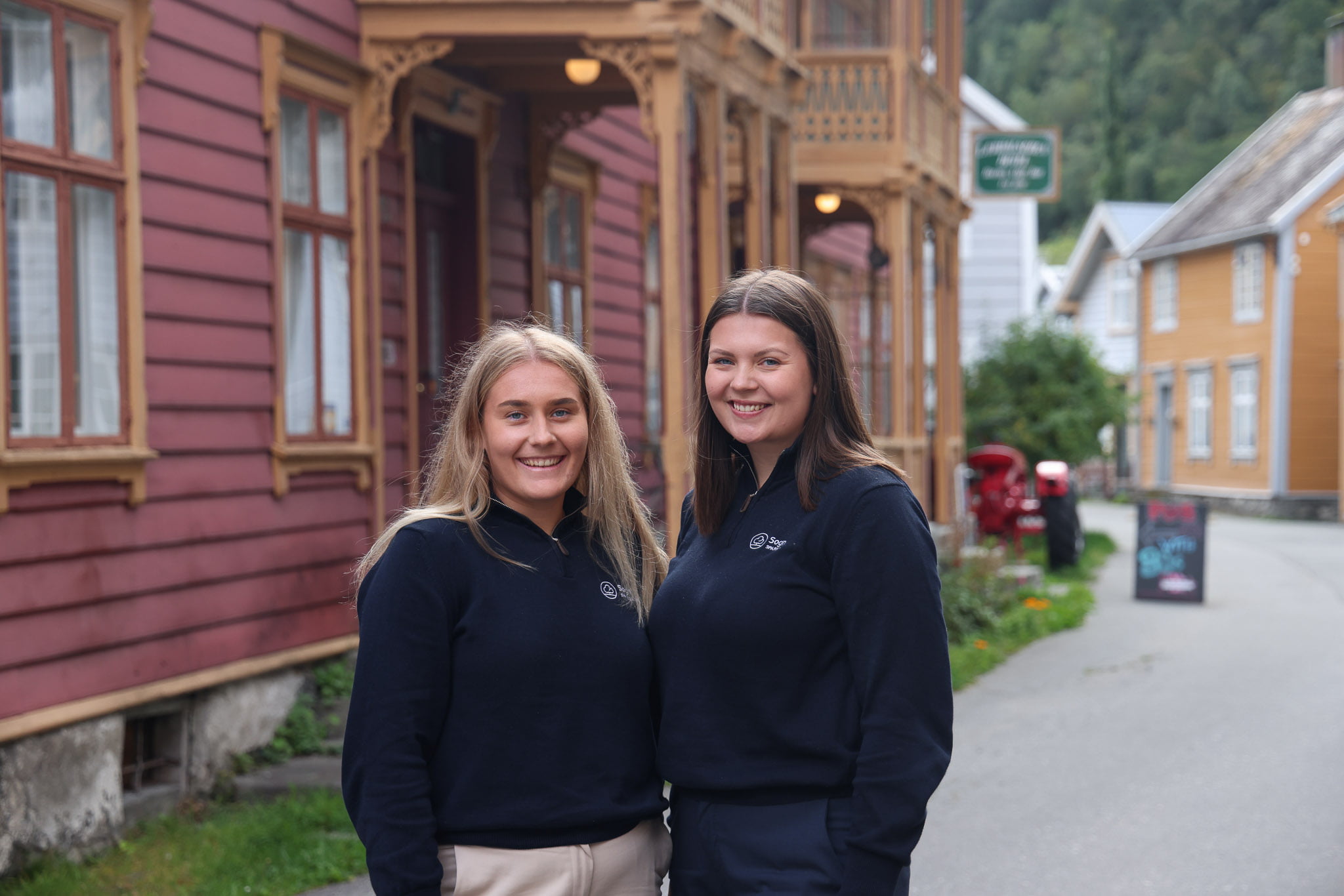 Smiling employees