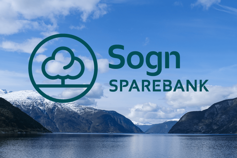 Sogn Sparebank logo med natur bak